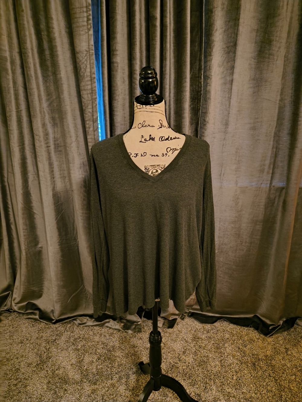 torrid Sleep Grey V-Neck Lightweight Sleep Knit Top